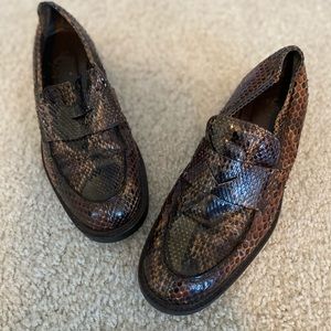 Joan & David Snake Skin Loafers